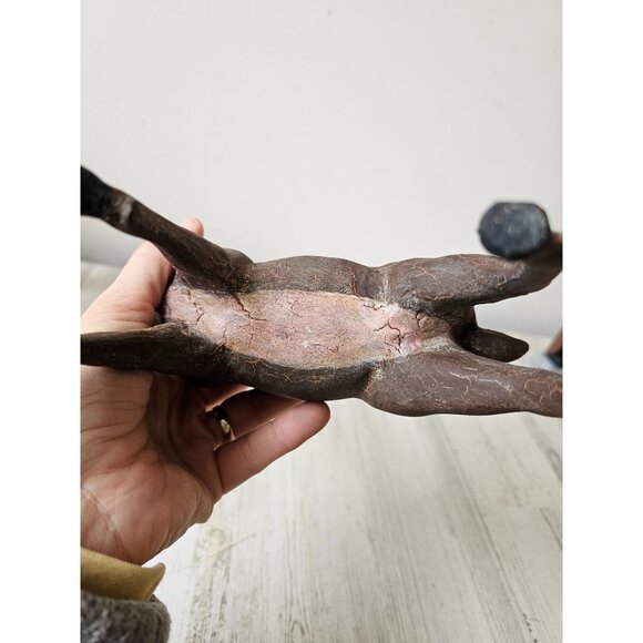 Vintage paper mache reindeer deer Xmas decor shabby chic unique - Picture 8 of 8